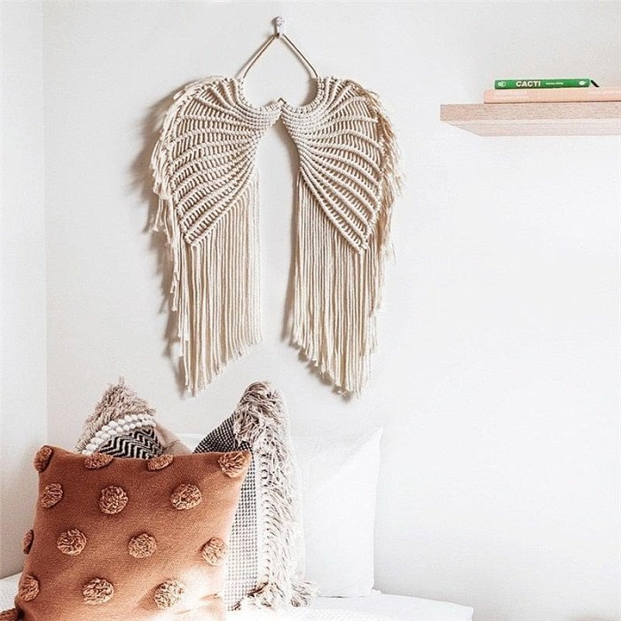 Angel Wings Hand Woven Macrame Wall Hanging