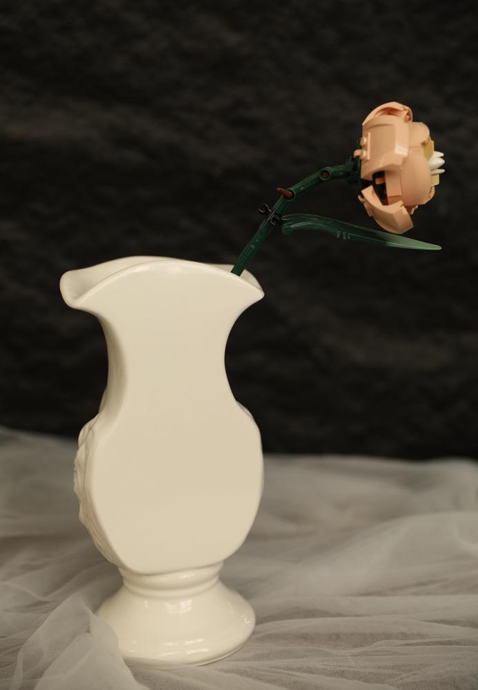White Greek Goddess Female Decorative Vase - Selene