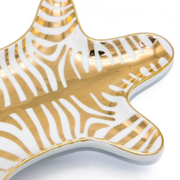 Ceramic Zebra Shape Jewelry Trinket
