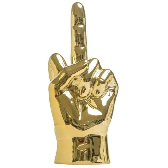 Gold Middle Finger Decorative Figure
