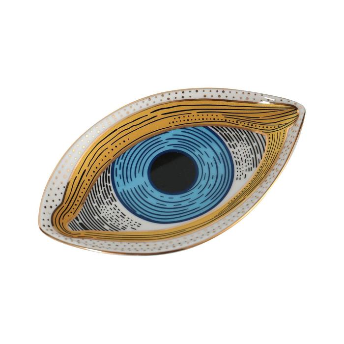 Magic Blue Evil Eye Porcelain Jewelry Tray