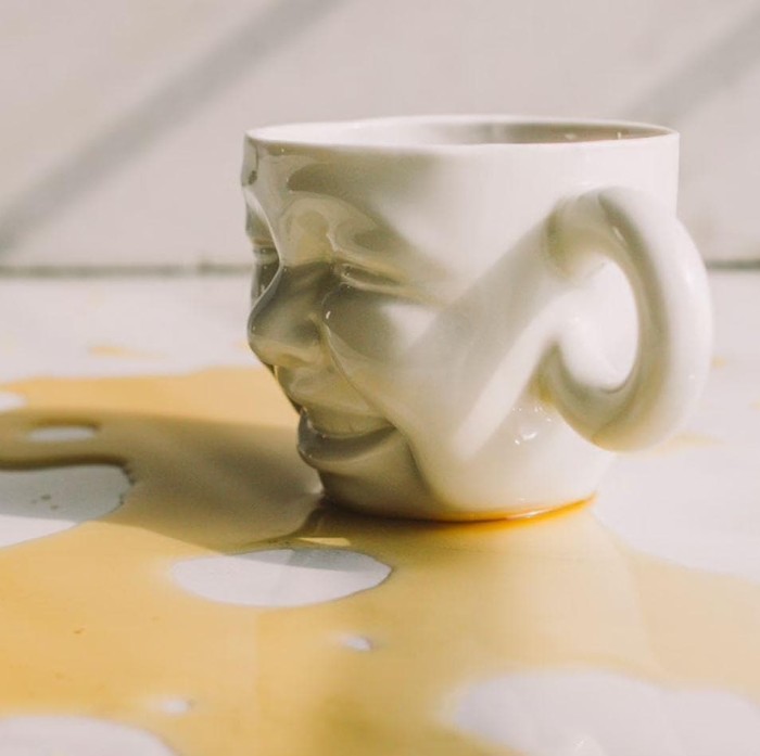 Hand Crafted Porcelain Happy Baby Face Coffee Mug