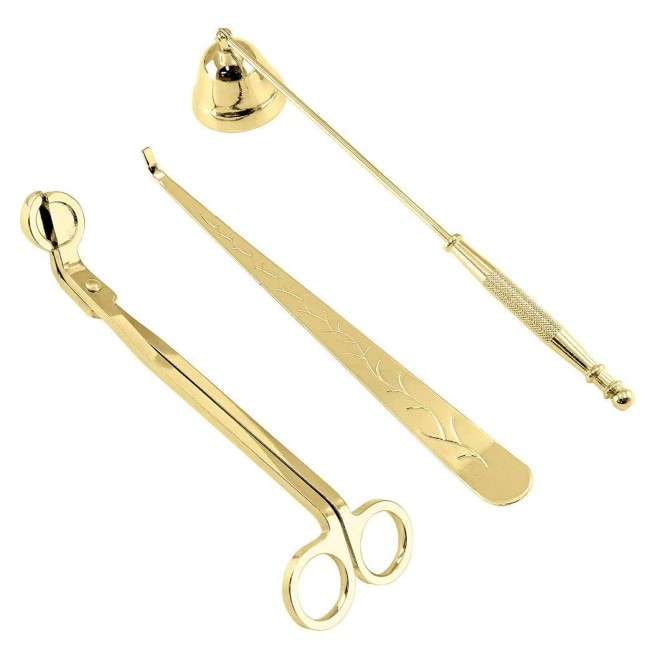 Gold Candle Wick Trimmer Set