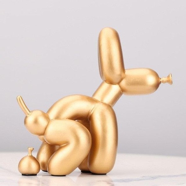 Air Balloon Dog Pooping Figurine
