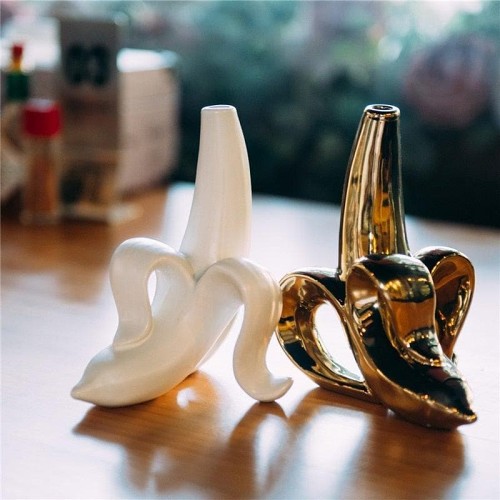 Banana Figurine Floral Vase