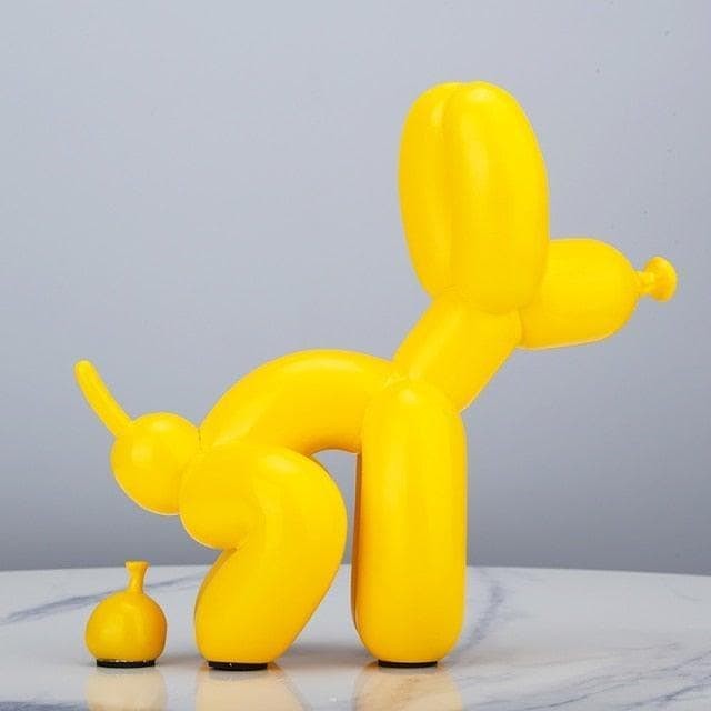 Air Balloon Dog Pooping Figurine