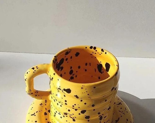 Handmade Yellow Live Coffee Cup