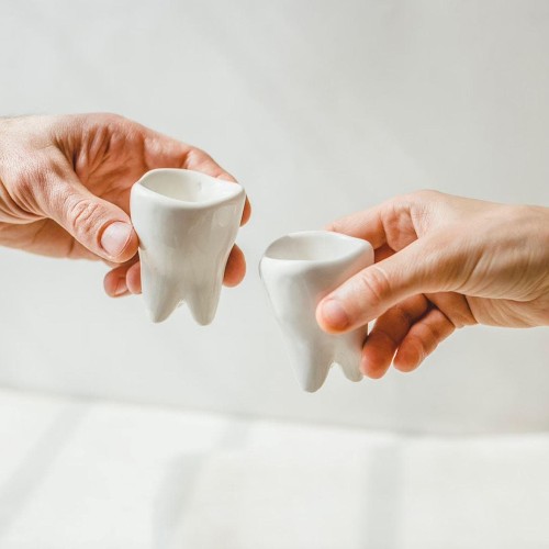 Hand Crafted Porcelain Dental Shot Glass