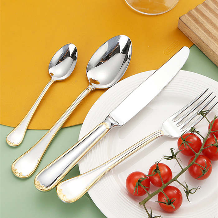 Selena Gold Edge Luxury Cutlery Set
