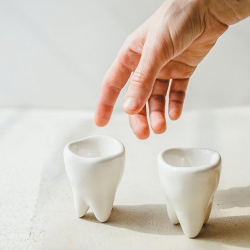 Hand Crafted Porcelain Dental Shot Glass