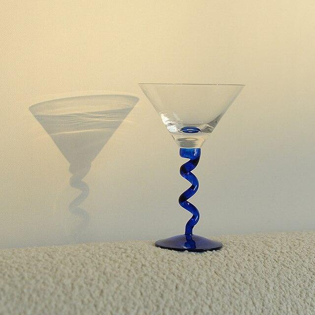 Twisted Martini Goblet Glass - Set of 2