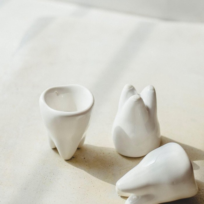 Hand Crafted Porcelain Dental Shot Glass