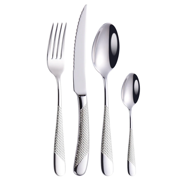 Ferran Diagonal Textured Stainless Steel Cutlery Set