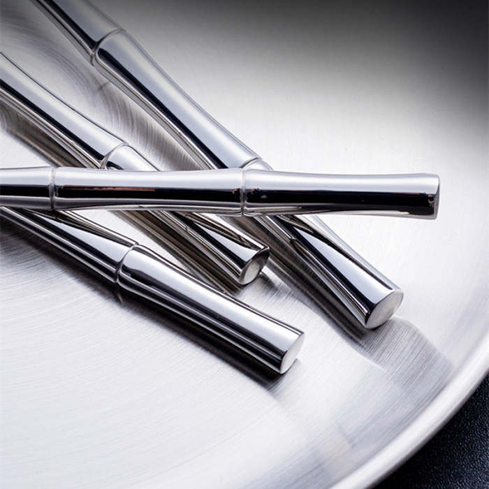 Aldomara Bamboo Gold/Silver Cutlery Set