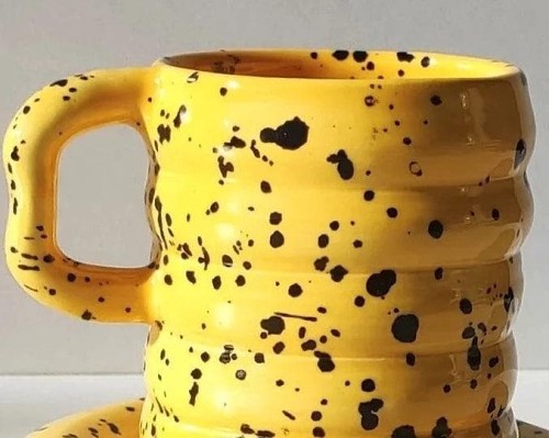 Handmade Yellow Live Coffee Cup
