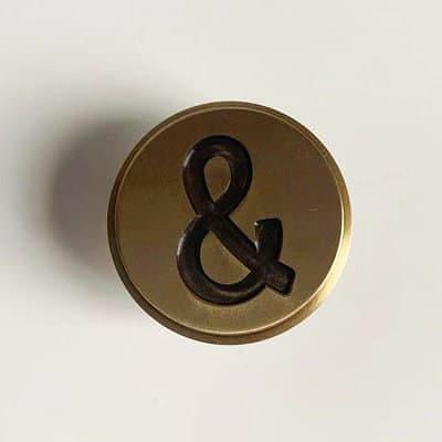 Brass Letters Drawer Knob Wall Hook