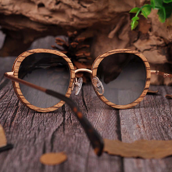 Ladies Polarized Wooden Sunglasses