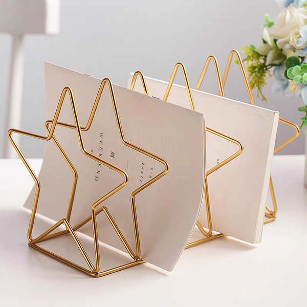 Nordic Style Cute Star Shape Wired Multi Book Stand Rank