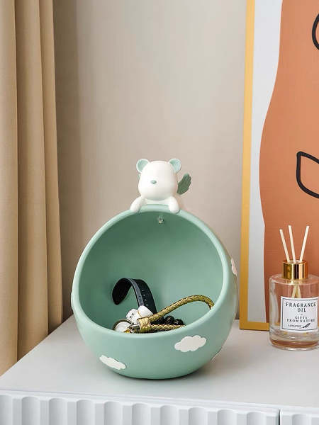 Cute Bear on Clouds Home Decorative Tray Holder
