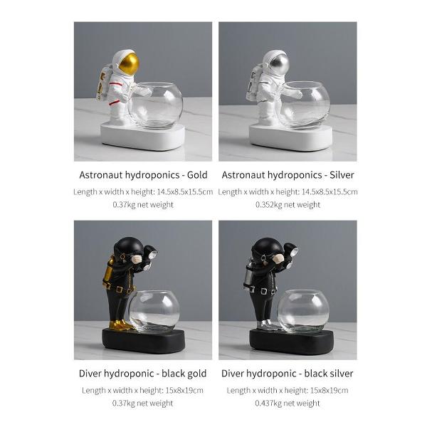 Nordic Resin Astronaut Hydroponic Vase