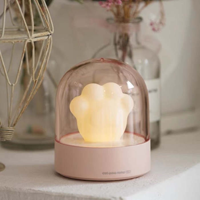 Cute Cat Paw Touch Bedside Night Light & Music Box