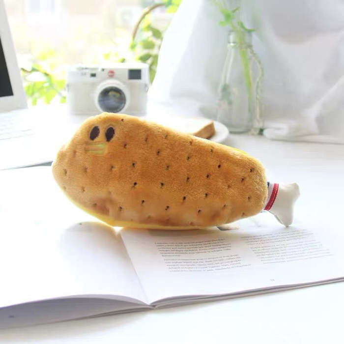 Cute Korean Style Chicken Leg & Banana Man Novelty Pencil Case