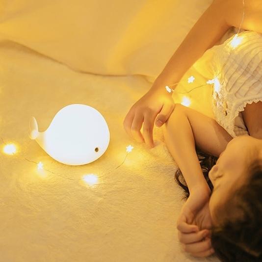 Cute Whale Silicone LED Night Light