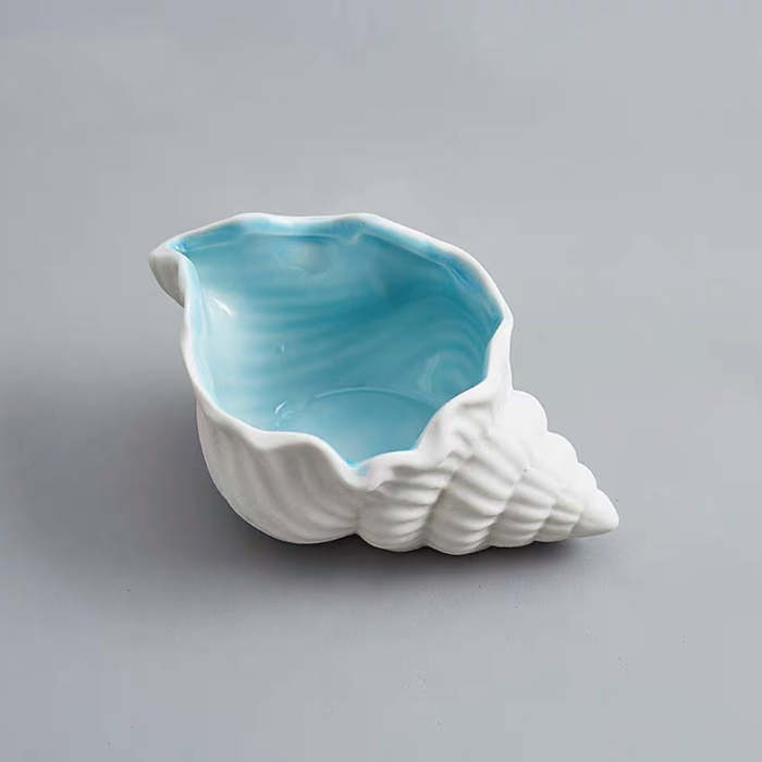 Nordic Style Ceramic Mermaid Shell Storage Decor Plate Set