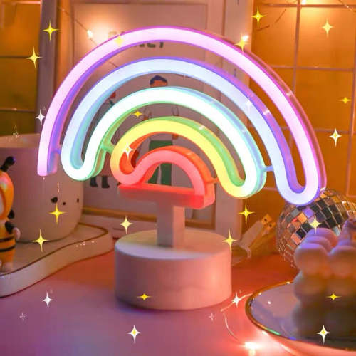 Cute Rainbow LED Neon Night Light Bedroom Decoration