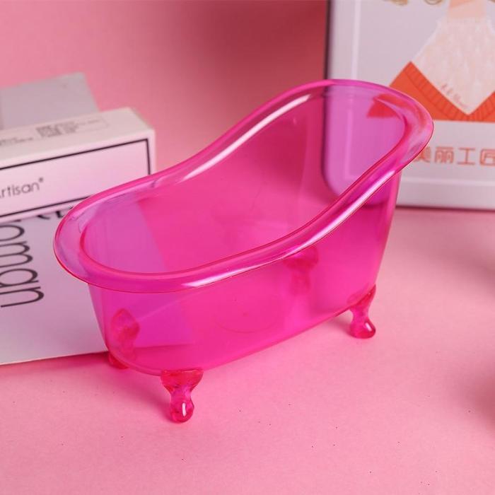 Shiny Mini Bathtub Desktop Jewelry Cosmetic Storage Box Case