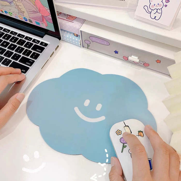 Cute Kawaii Anti-Slip Smiley Cloud Mouse Pad