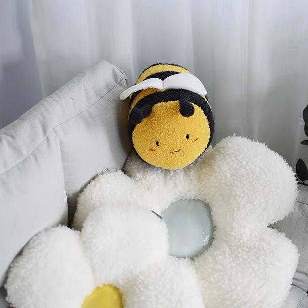 Cute Smiley Bumble Bee Cushion Plush