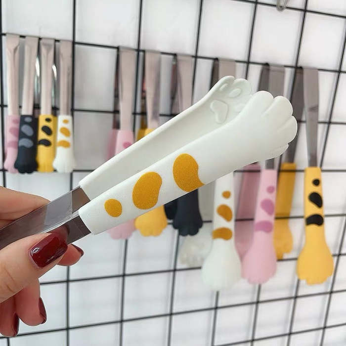 Cute Kawaii Cat Paw Stainless Steel Cooking Tong
