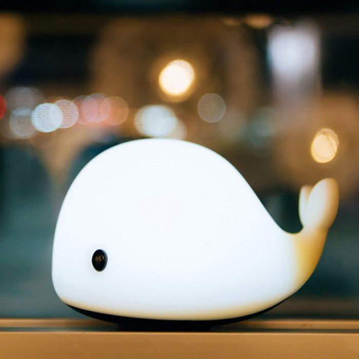 Cute Whale Silicone LED Night Light