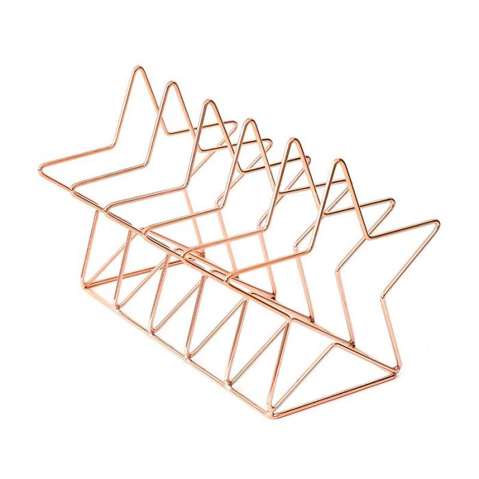 Nordic Style Cute Star Shape Wired Multi Book Stand Rank