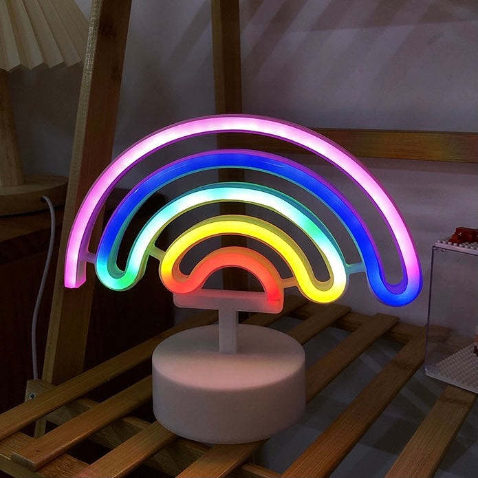 Cute Rainbow LED Neon Night Light Bedroom Decoration