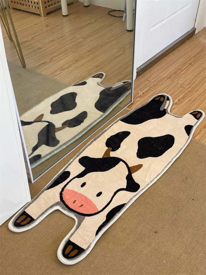 Cute Cow Full Body Shape Long Door Entrance & Bathroom Mat