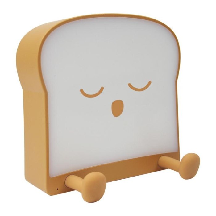 Cute Kawaii Toast Bread USB Bedside Night Light & Phone Stand