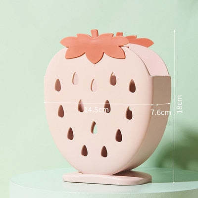 Cute Strawberry Kitchen Storage Cutlery Holder