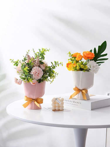 Cute Bouquet Shape Flower Ceramic Home Decor Vase