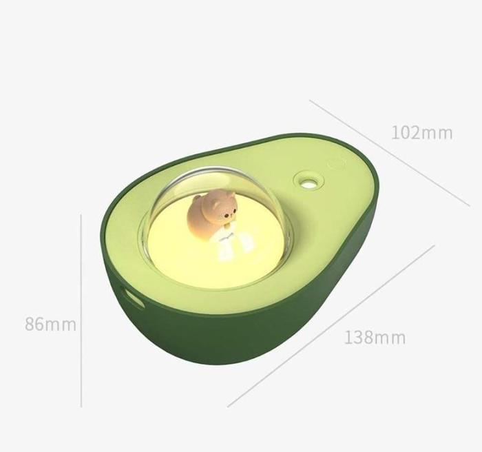 Avocado Humidifier with USB Little Kitten Bedroom Night Light