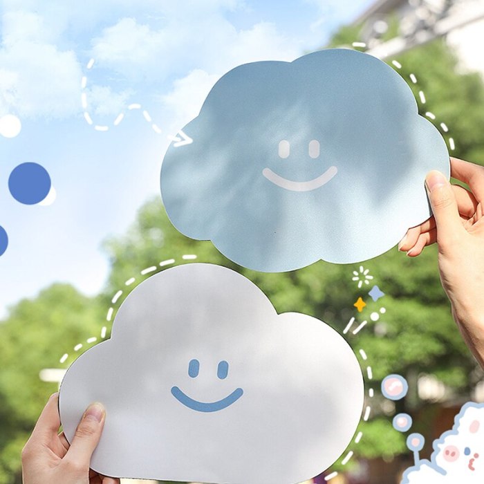 Cute Kawaii Anti-Slip Smiley Cloud Mouse Pad