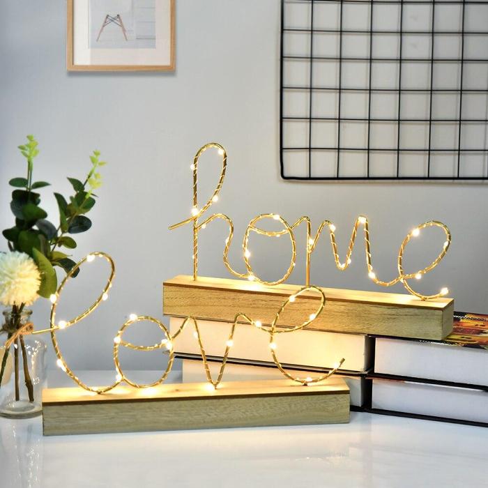 LOVE & HOME LED Display Letters Light Decoration Table Light