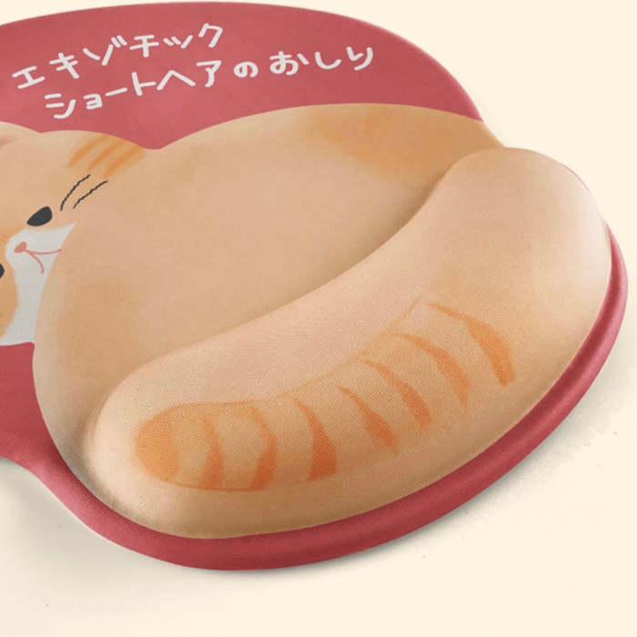 Cute 3D Pussy Cat Ergonomic Silicone Mouse Pad