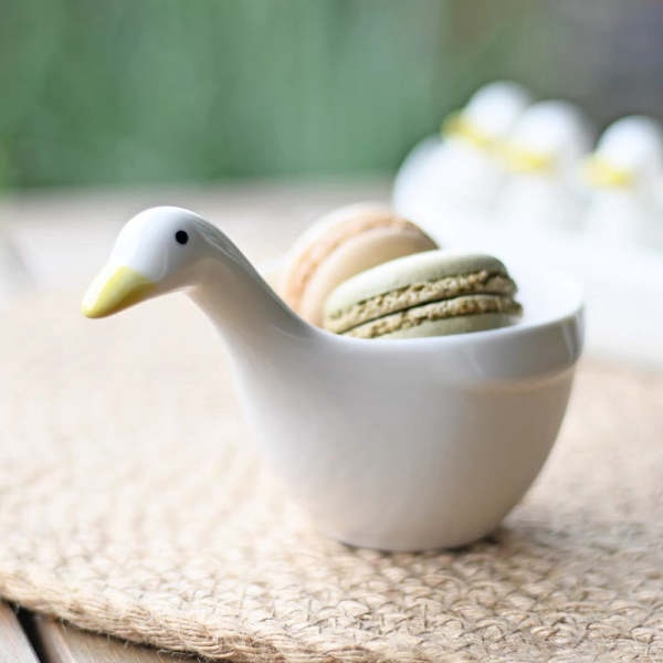 Cute Duckling Shape Ceramic Bowl Set