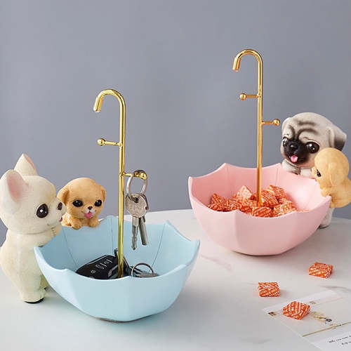 Cute Nordic Style Puppy Dog Basket Candy Colour Home Decor Storage Tray