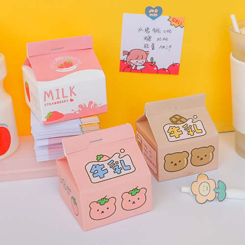 Kawaii Milk Carton Korean Style Memo Writing Pad