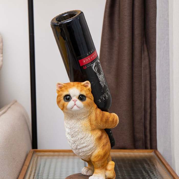 Cute Pussy Cat 3D Wine Holder