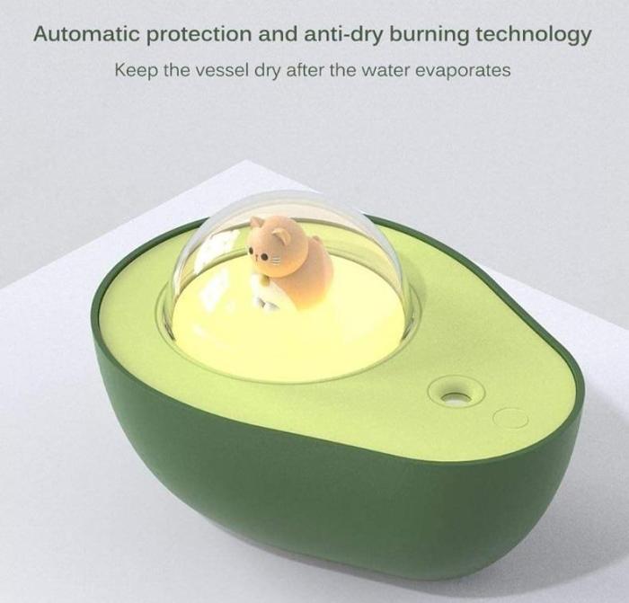 Avocado Humidifier with USB Little Kitten Bedroom Night Light