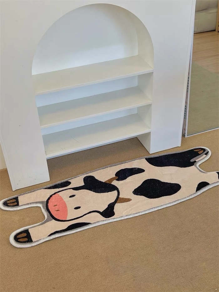 Cute Cow Full Body Shape Long Door Entrance & Bathroom Mat
